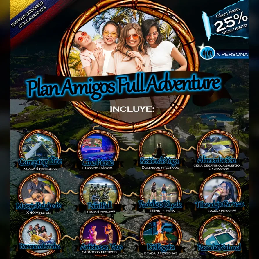 Plan Amigos Full  Adventure (2 Noches) 