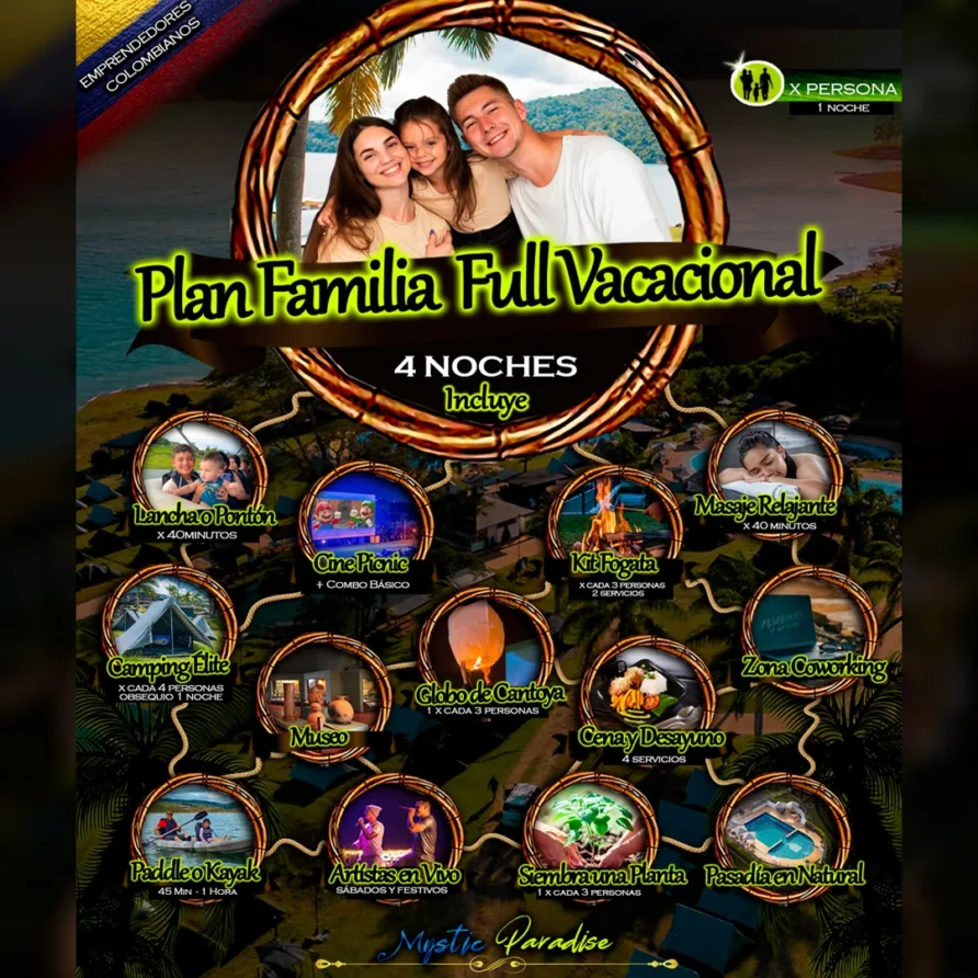 Plan Familia Full  Vacacional (5 Dias- 4 Noches)  