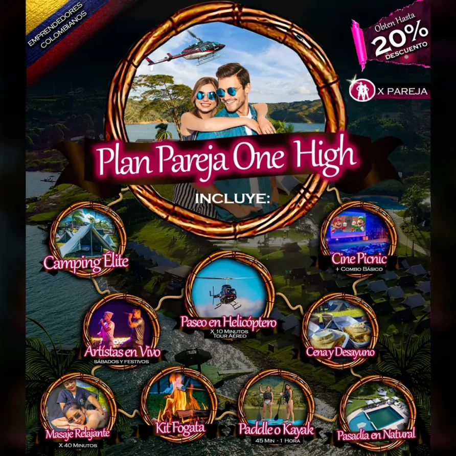 plan pareja-one-high mystic paradise glamping lago calima darien